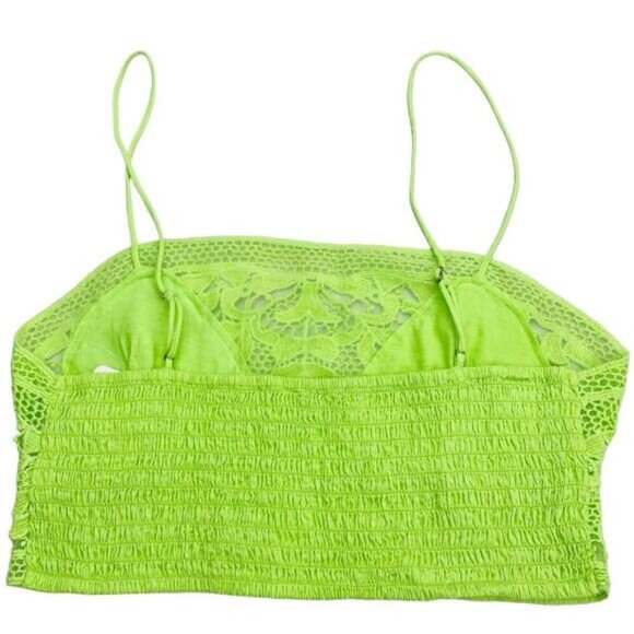 Free People Lyra Bralette In Bright Green Size Small - Picture 6 of 8